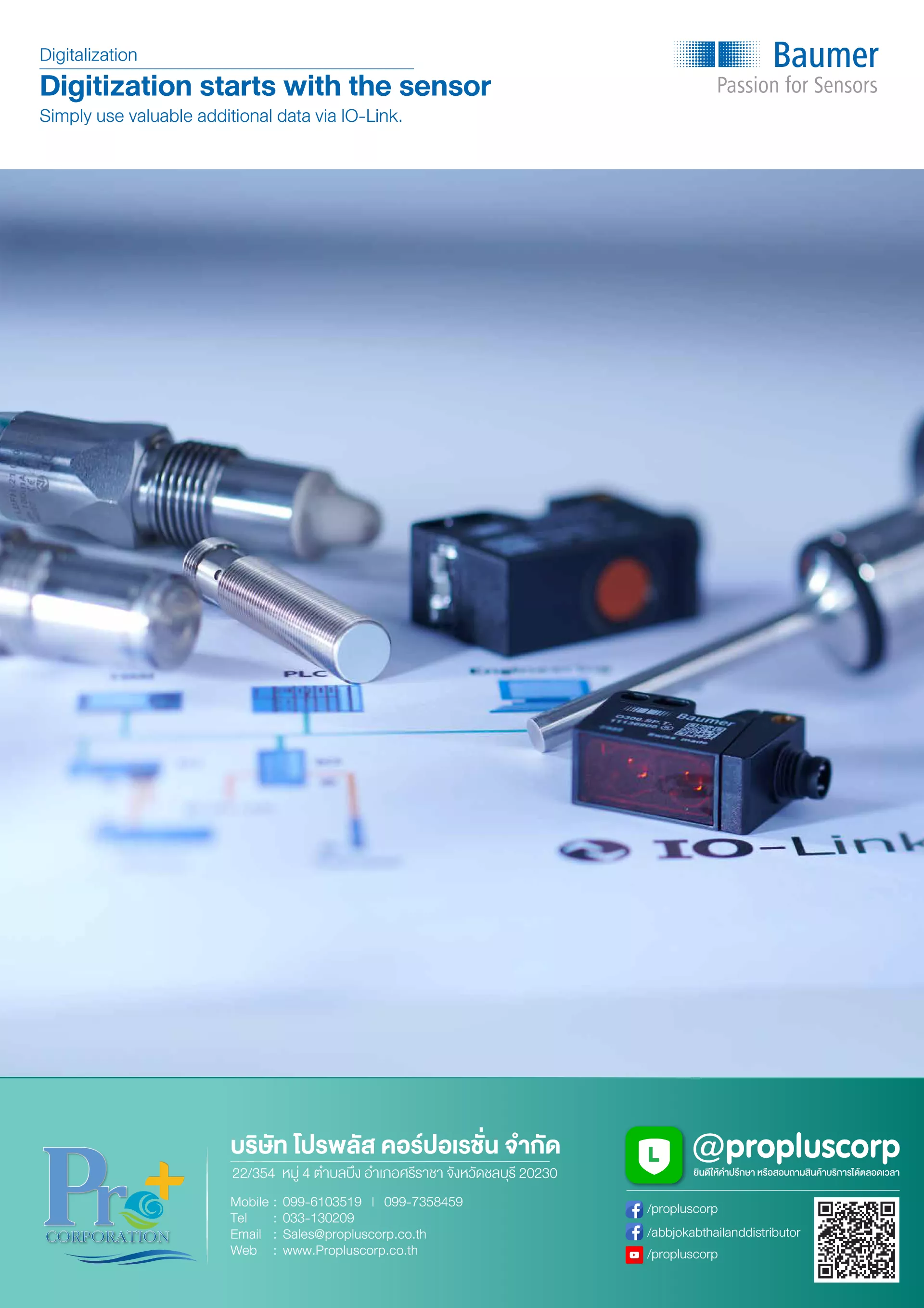 Baumer Digitization starts with the sensor