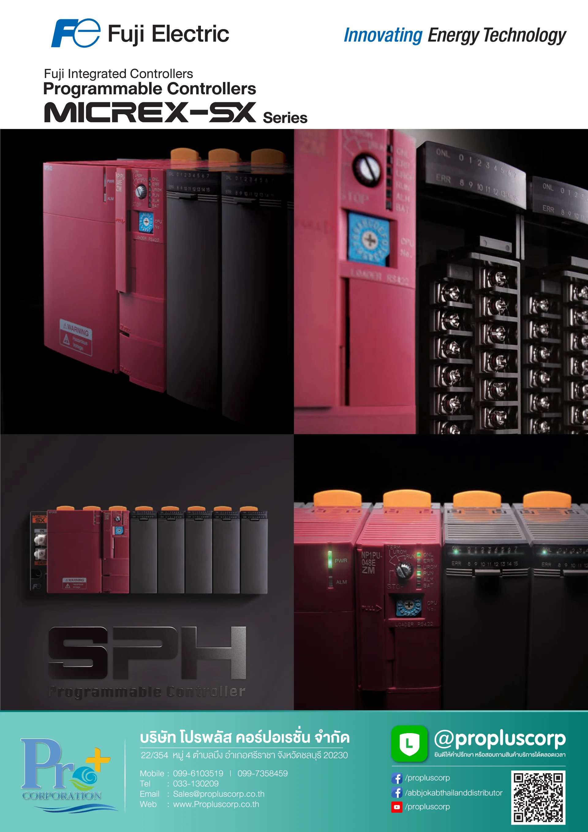 Fuji Electric Pro PLC SPH Micrex SX Series Catalog 2023