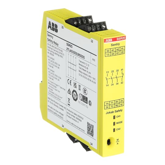 2TLA010051R0000 ABB Jokab Safety Sentry SSR20 Safety relay