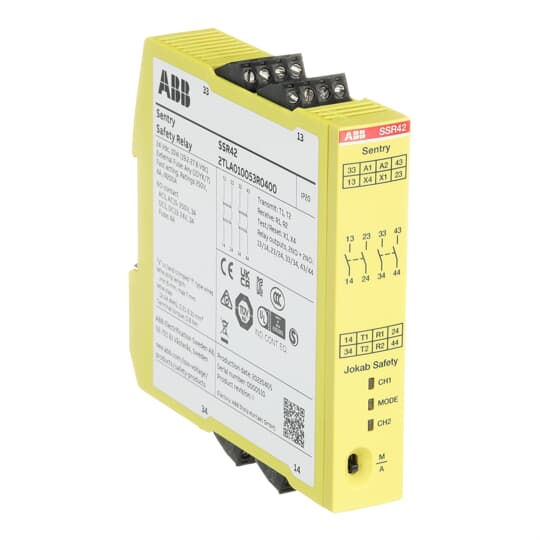 2TLA010053R0400 ABB Jokab Safety Sentry SSR42 Safety relay