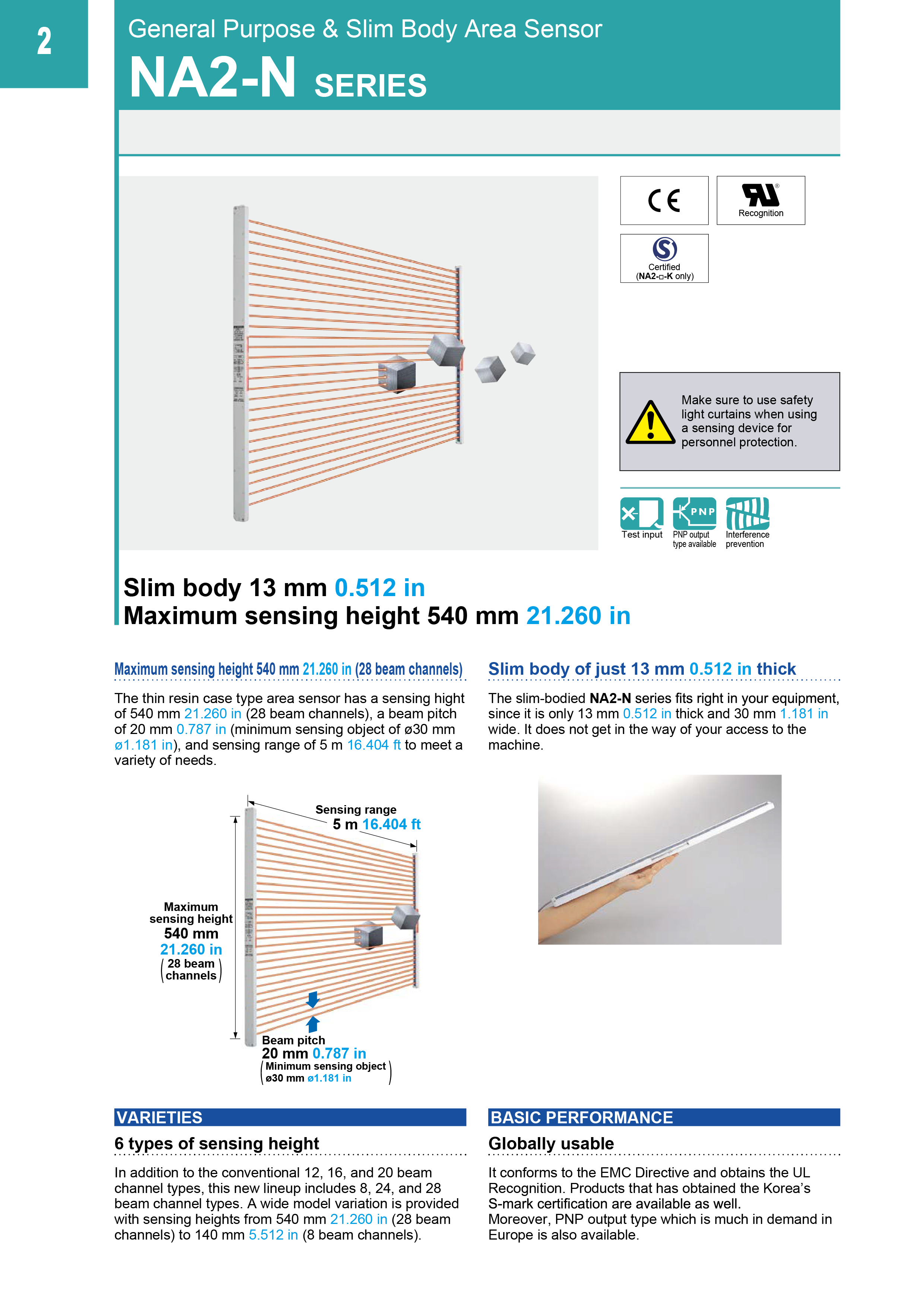 NA2-N28 General Purpose & Slim Body Area Sensor NA2-N Page1