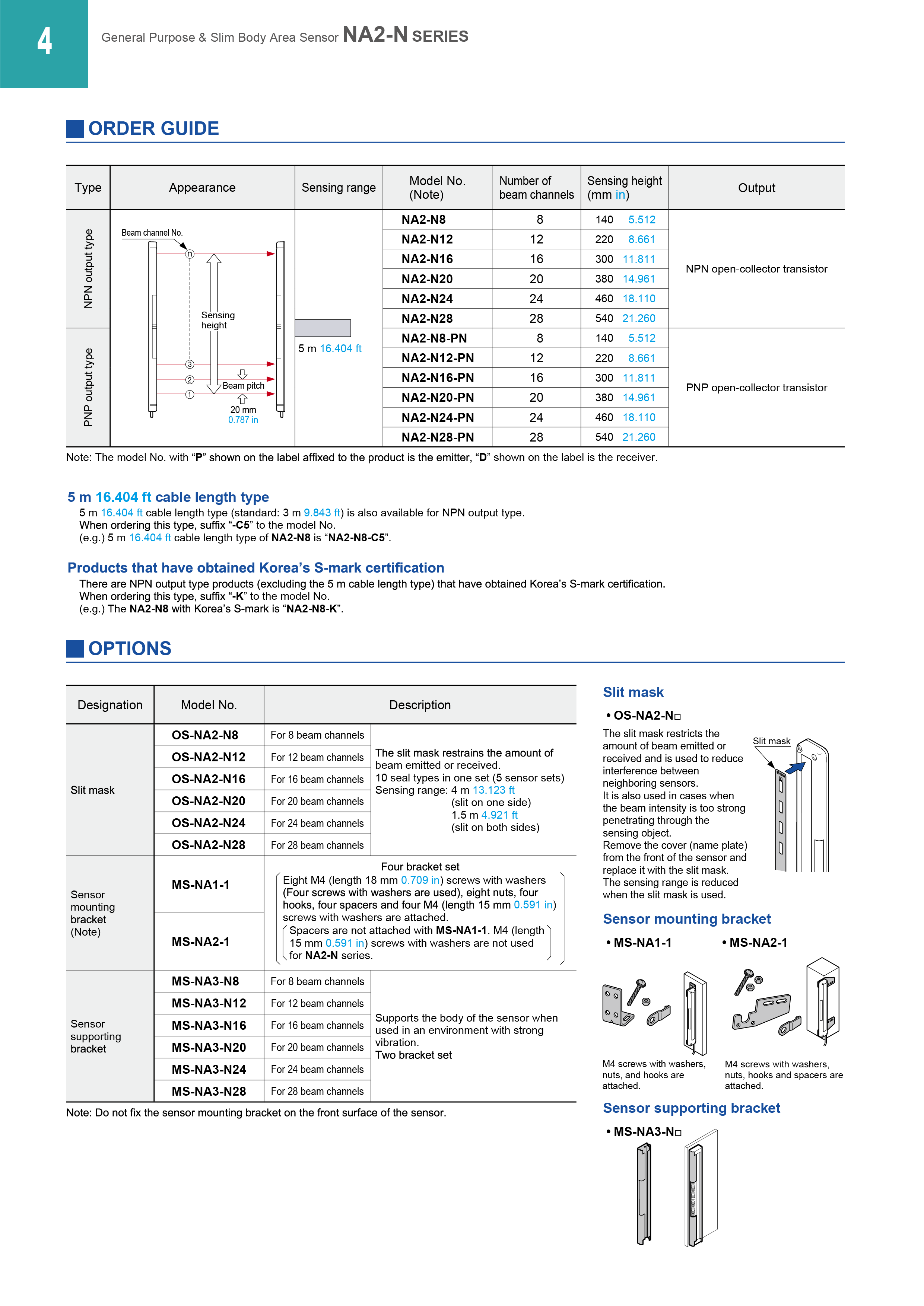 NA2-N28 General Purpose & Slim Body Area Sensor NA2-N Page3