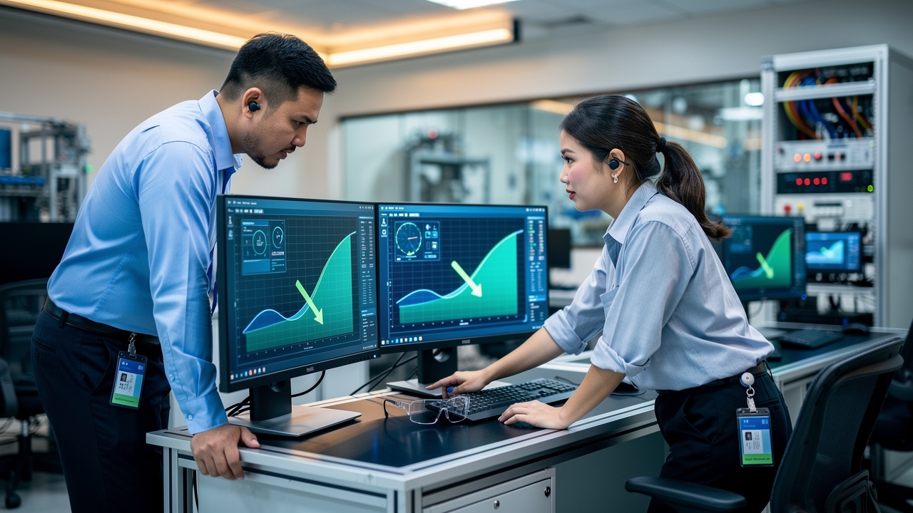 engineers energy monitoring control room